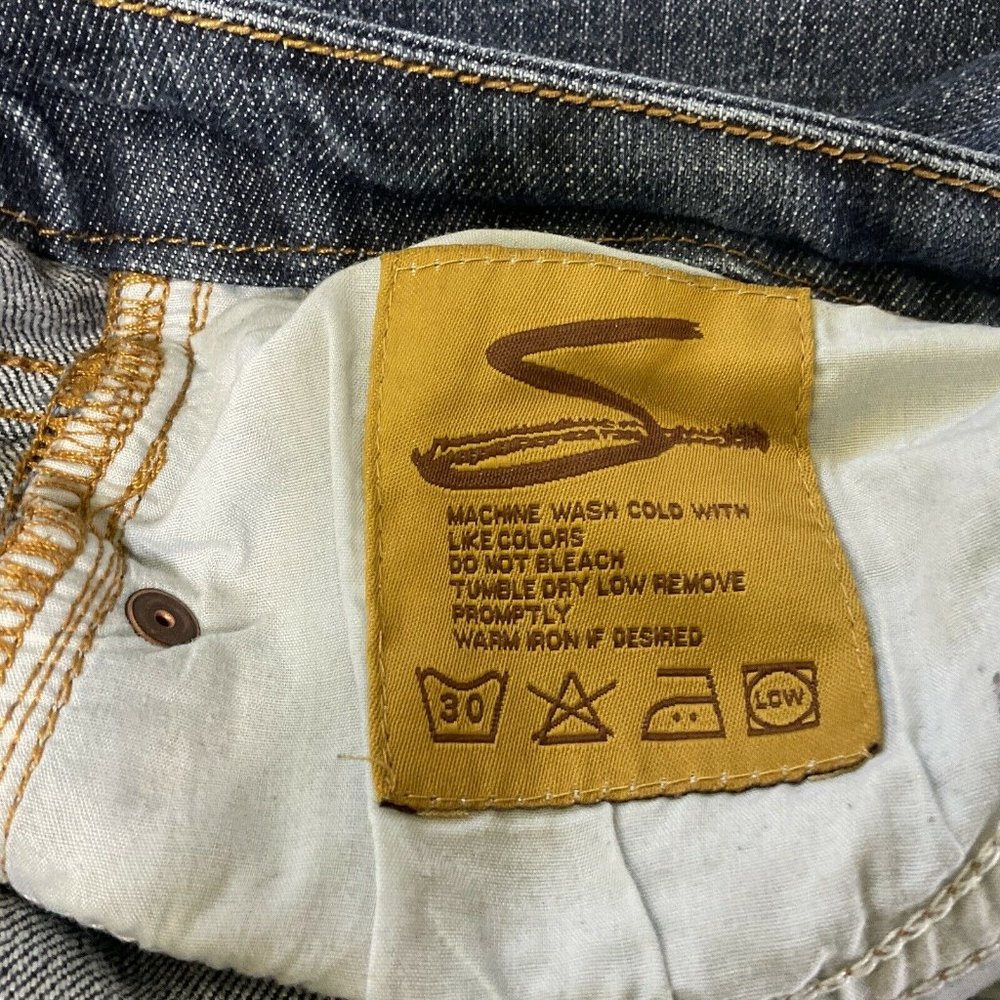 Seven 7 Premium Denim Brand Womans Bootcut Embroidered Blue Jeans Size 6 - Picture 8 of 10